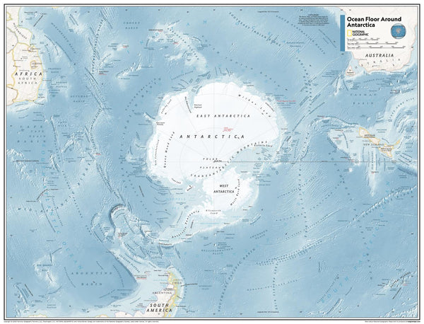 Ocean Floor around Antarctica - Atlas of the World – National Geographic | Mapworld