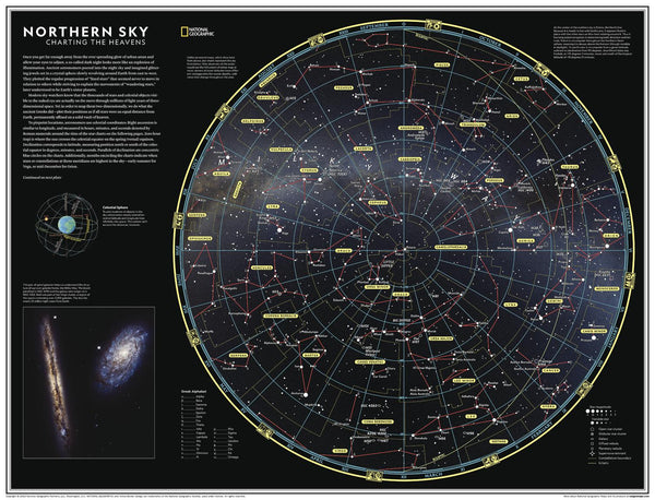 Northern Sky: Charting the Heavens - Atlas of the World, 11th Edition — map