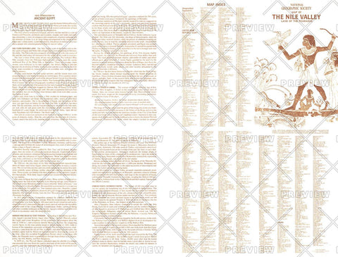 Nile Valley, Land of the Pharaohs Index - Published 1965 wall map – National Geographic | Mapworld