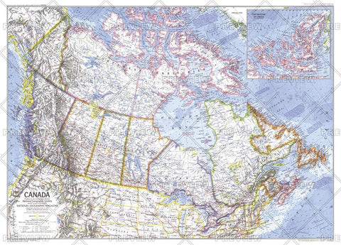 Canada - Published 1972 by National Geographic — historic National Geographic map print