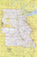 Close-up USA, North Central States - Published 1974 by National Geographic — historic National Geographic map print