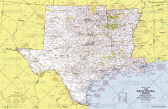 Close-up USA, South Central States - Published 1974 by National Geographic — historic National Geographic map print