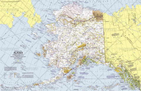 Close-up USA, Alaska - Published 1975 by National Geographic — historic National Geographic map print