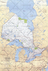 Ontario Canada - Published 1978 wall map – National Geographic | Mapworld