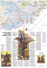 Ontario Great Cities Wilds Within Reach - Published 1978 wall map – National Geographic | Mapworld