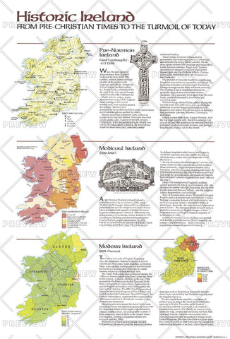 Historic Ireland Theme - Published 1981 by National Geographic — historic National Geographic map print