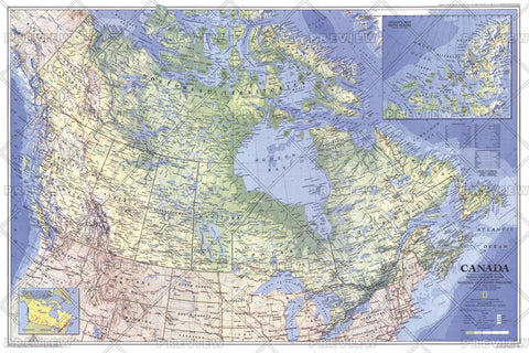Canada - Published 1985 by National Geographic — historic National Geographic map print
