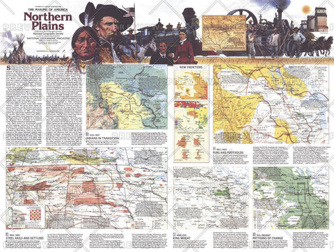 Northern Plains Map Side 2 - Published 1986 – National Geographic | Mapworld