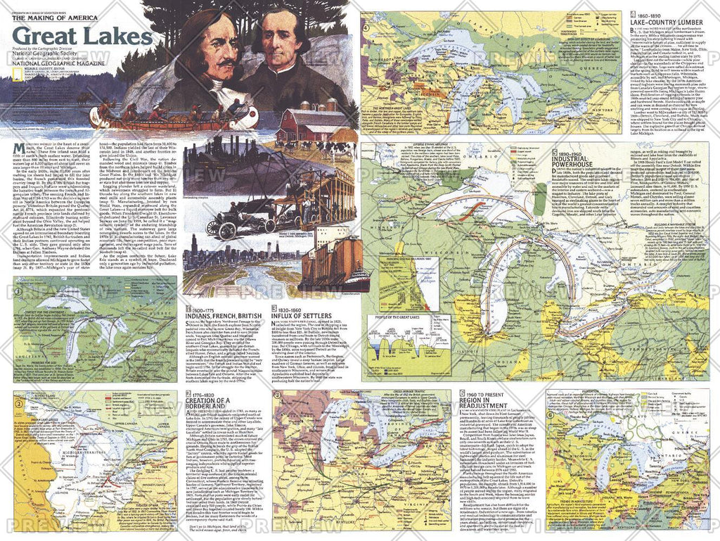 Great Lakes Map Side 2 – National Geographic | Mapworld