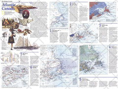 Making of Canada, Atlantic Canada Theme - Published 1993 wall map – National Geographic | Mapworld