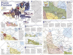 Making of Canada, Prairie Provinces Theme - Published 1994 by National Geographic — historic National Geographic map print