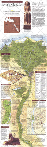 Egypts Nile Valley North - Published 1995 wall map – National Geographic | Mapworld