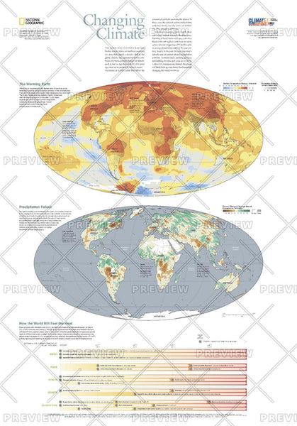 Changing Climate - Published 2007 by National Geographic — historic National Geographic map print