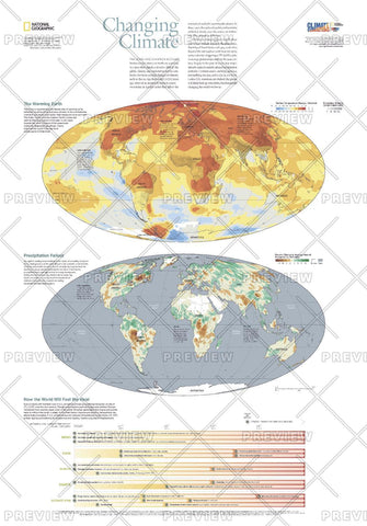 Changing Climate - Published 2007 by National Geographic — historic National Geographic map print