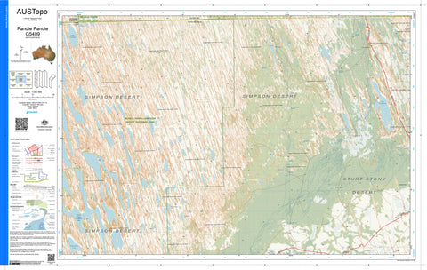 Pandie Pandie G5409 AUSTopo 1:250,000 Map