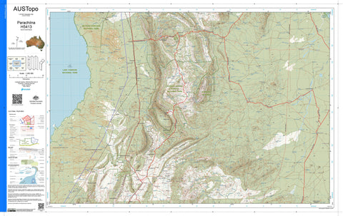 Parachilna H5413 AUSTopo 1:250,000 Map