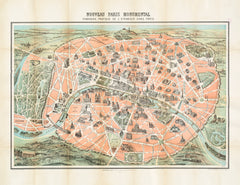 Paris Historic Wall Map 1925