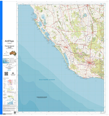 Penola Special J5406 AUSTopo 1:250,000 Map