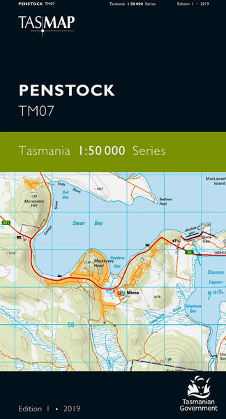 Penstock 1:50,000 Topographic Map – Tasmania