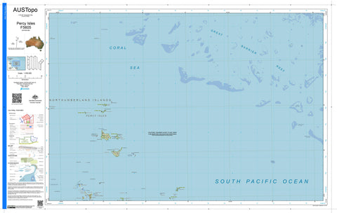 Percy Isles F5605 AUSTopo 1:250,000 Map