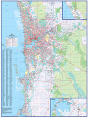 NEW 2022 - Perth Business 665 Map UBD Laminated Wall Map
