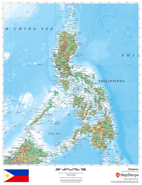Philippines Wall Map 864 x 1118mm