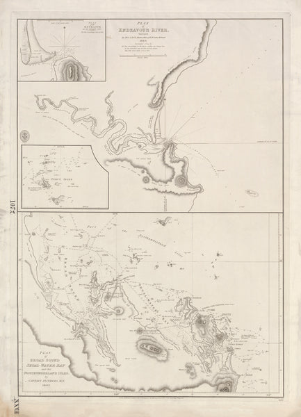 Plan of Endeavour River & Broad Sound — Shoal-Water Bay and the Northumberland Isles (1802–1819) wall map | Mapworld
