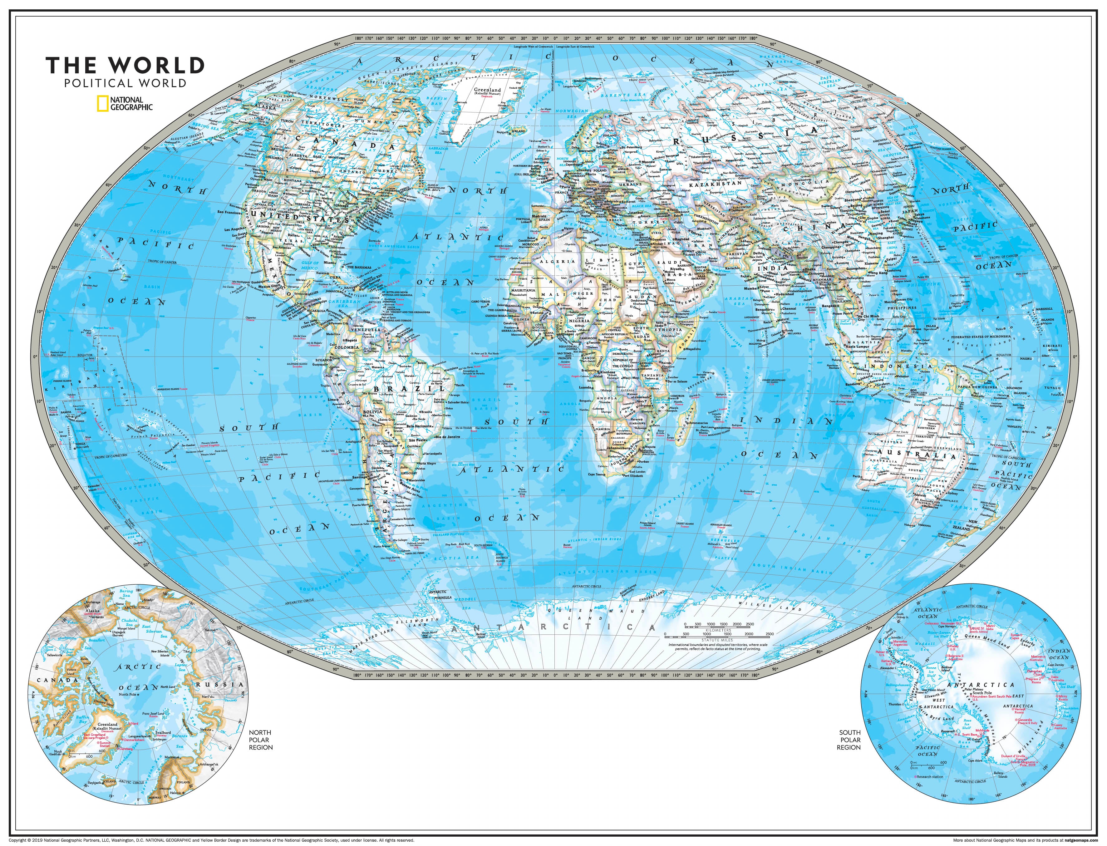 Atlas of the World Political Map by National Geographic | Shop Mapworld