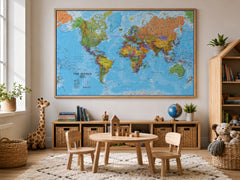 Political World Maps International 1360 x 840mm Wall Map 2026