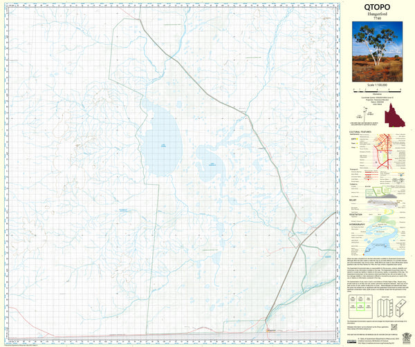 7740 Hungerford QTopo 1:100,000 Topographic Map