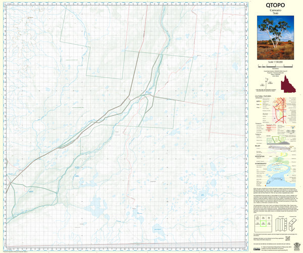 7840 Caiwarro QTopo 1:100,000 Topographic Map
