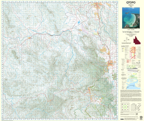 7963 Atherton QTopo 1:100,000 Topographic Map