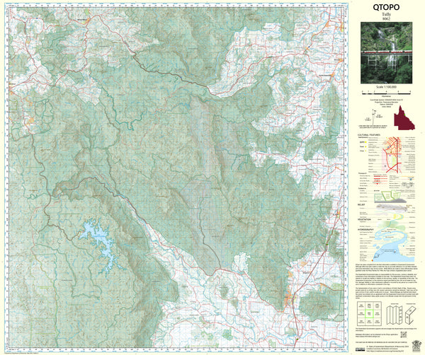 8062 Tully QTopo 1:100,000 Topographic Map
