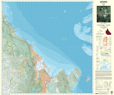8064 Cairns QTopo 1:100,000 Topographic Map