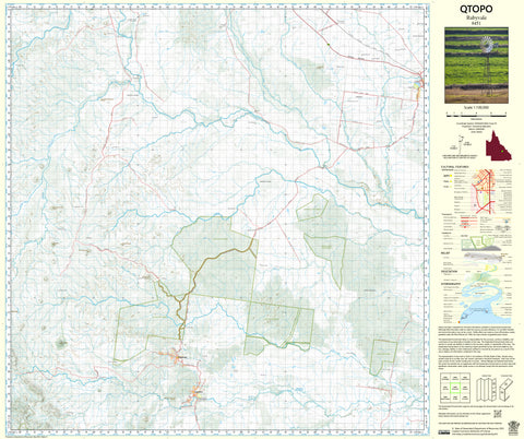 8451 Rubyvale QTopo 1:100,000 Topographic Map