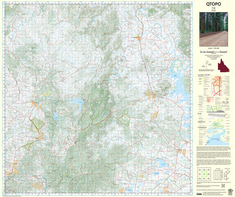 9343 Esk QTopo 1:100,000 Topographic Map