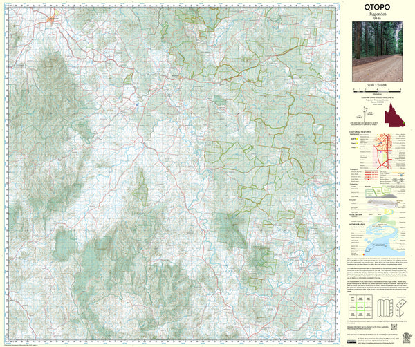 9346 Biggenden QTopo 1:100,000 Topographic Map