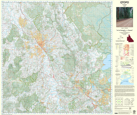9445 Gympie QTopo 1:100,000 Topographic Map