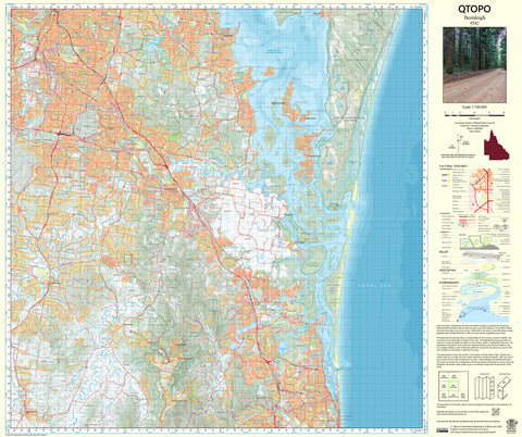 9542 Beenleigh QTopo 1:100,000 Topographic Map
