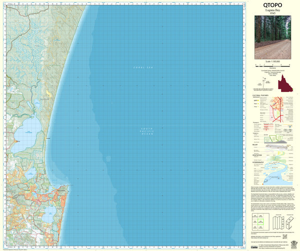 9545 Laguna Bay QTopo 1:100,000 Topographic Map