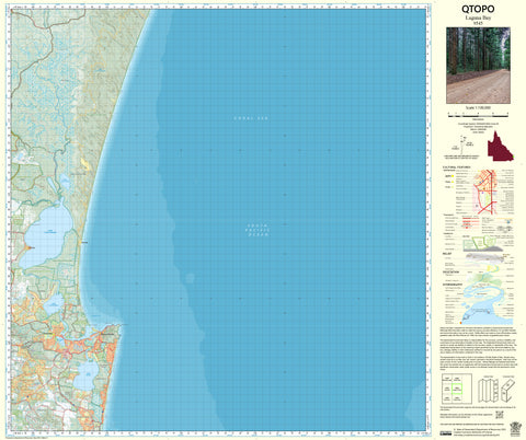9545 Laguna Bay QTopo 1:100,000 Topographic Map