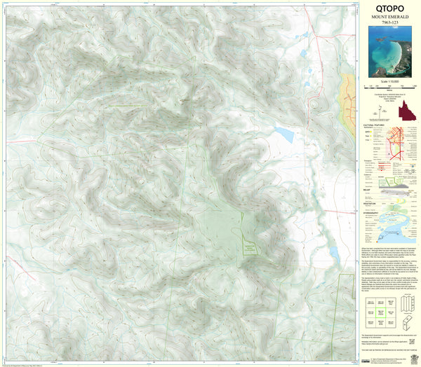 7963-123 Mount Emerald QTopo 1:10,000 Topographic Map