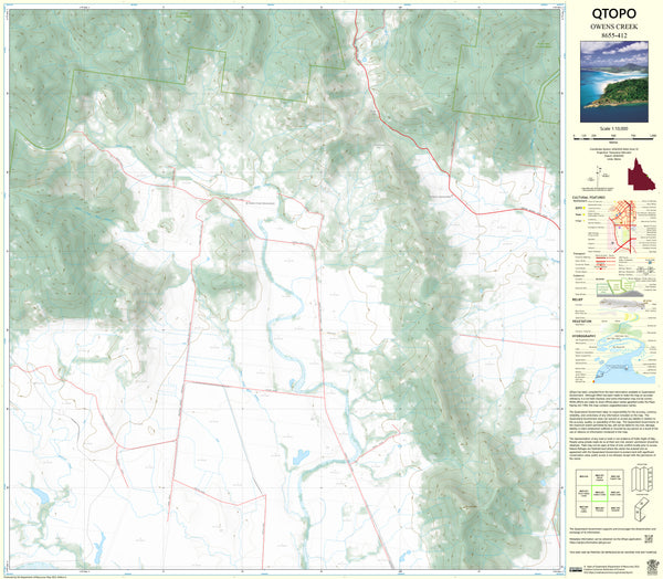 8655-412 Owens Creek QTopo 1:10,000 Topographic Map
