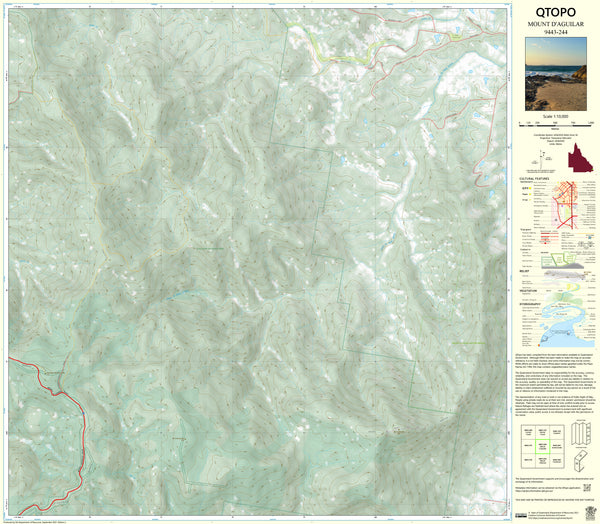9443-244 Mount D'Aguilar QTopo 1:10,000 Topographic Map