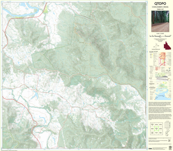 9444-143 Cooloobin Creek QTopo 1:10,000 Topographic Map