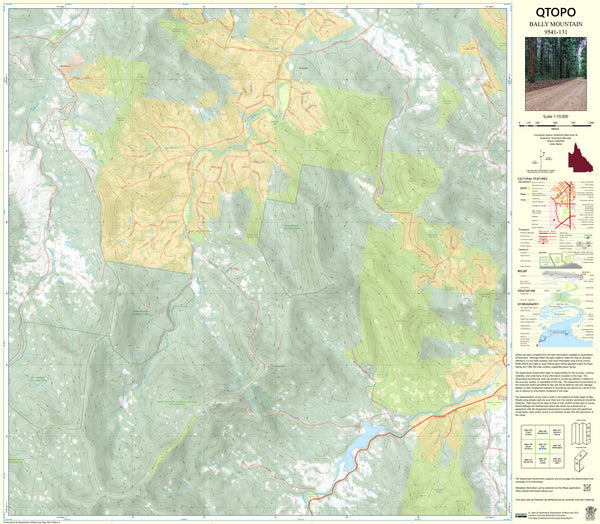 9541-131 Bally Mountain QTopo 1:10,000 Topographic Map