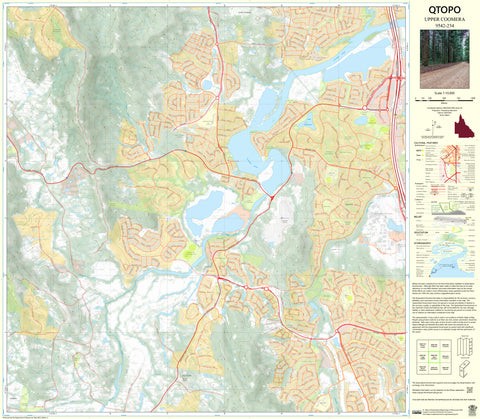 9542-234 Upper Coomera QTopo 1:10,000 Topographic Map