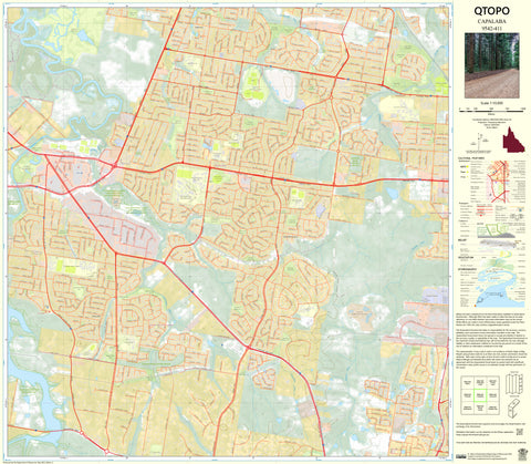 9542-411 Capalaba QTopo 1:10,000 Topographic Map