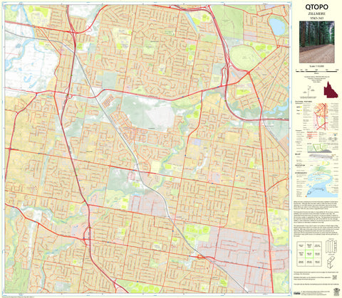 9543-343 Zillmere QTopo 1:10,000 Topographic Map