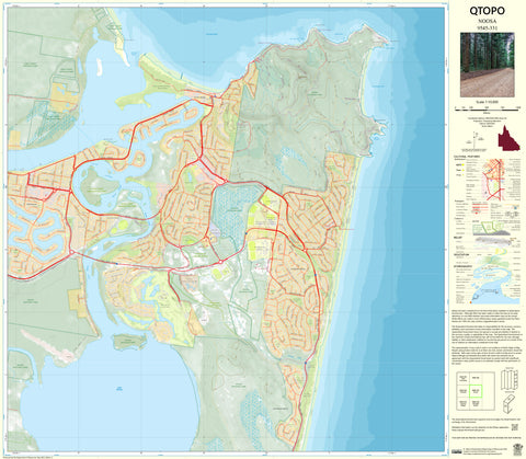9545-331 Noosa QTopo 1:10,000 Topographic Map